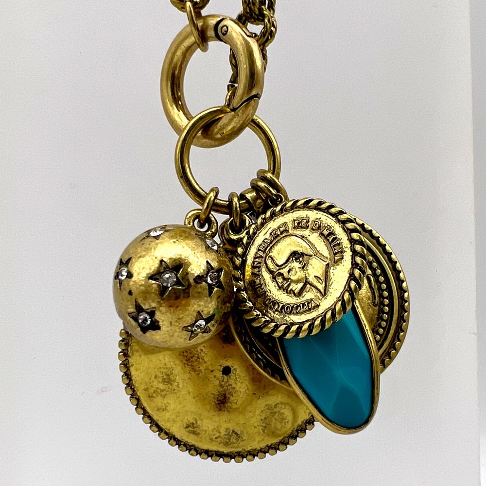ANTHROPOLOGIE Clustered Charm Necklace - Picture 4 of 7